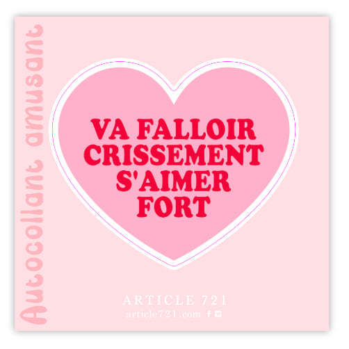 Ouep, c'est ce qu'on s'est dit tout bas le lendemain des élections américaines...Mais on va se le dire, cet autocollant est d'actualité et il est parfait pour un peu toutes les situations face auxquelles nous nous sentons impuissant(e) et submergé(e)s.