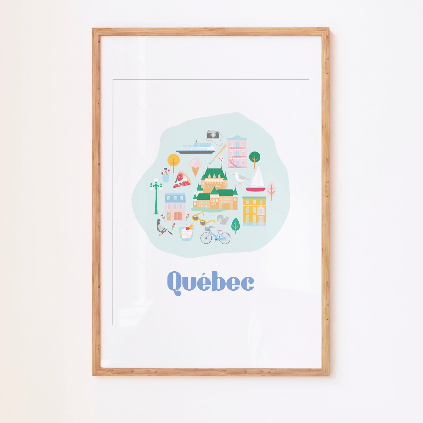 Parce qu'on adore notre belle ville, rendre hommage et en image Québec était un objectif bien tracé! Format  8" x10" qui peut s'agencer sans aucun doute à votre mur de photos. L'affiche Mosaïque de Québec est illustrée par Émilie Hébert, co-propriétaire de la boutique Article 721 et imprimée à Québec.